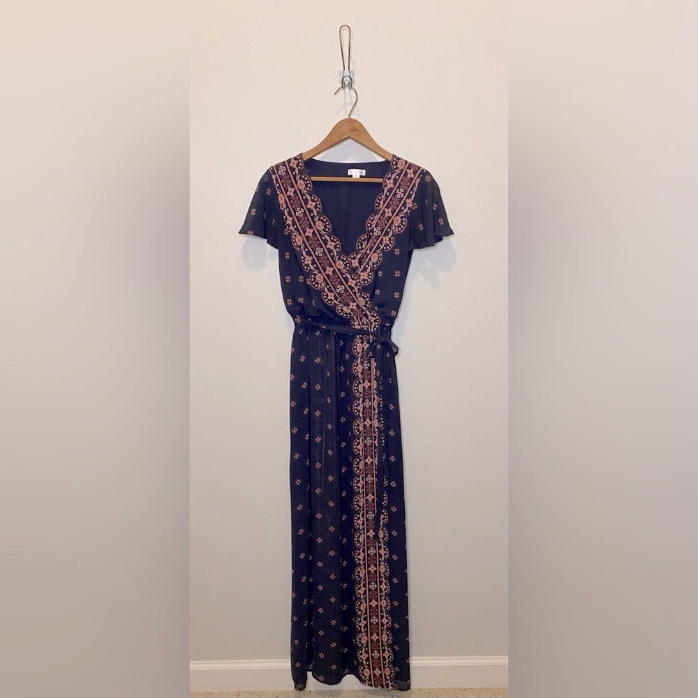 Xhilaration Boho Faux Wrap Maxi Dress - Picture 1 of 4